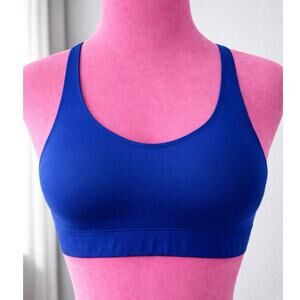 Fabletics Royal Blue Racerback Sports Bra Large Support Athletic